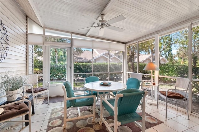 4261 Ute Ct, Estero, FL 33928 - sunroom featuring ceiling fan