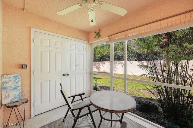 view of sunroom