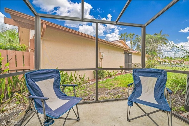 view of sunroom