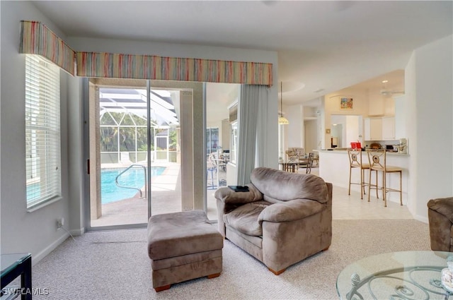 view of carpeted living room