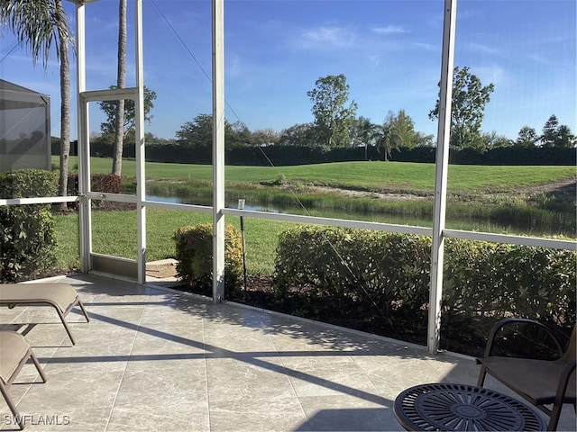 8528 Brittania Dr, Fort Myers, FL 33912 - sunroom featuring a water view