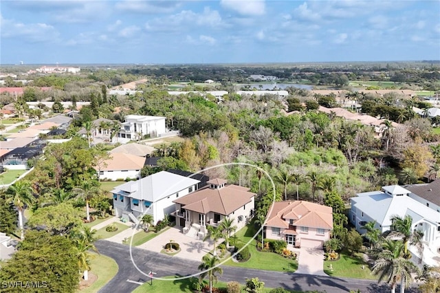 bird's eye view with a residential view