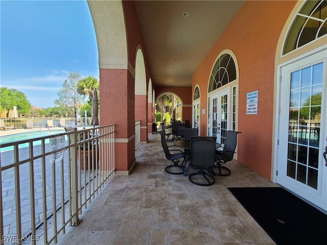 view of patio / terrace with french doors