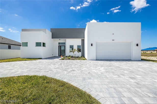 modern home with a garage