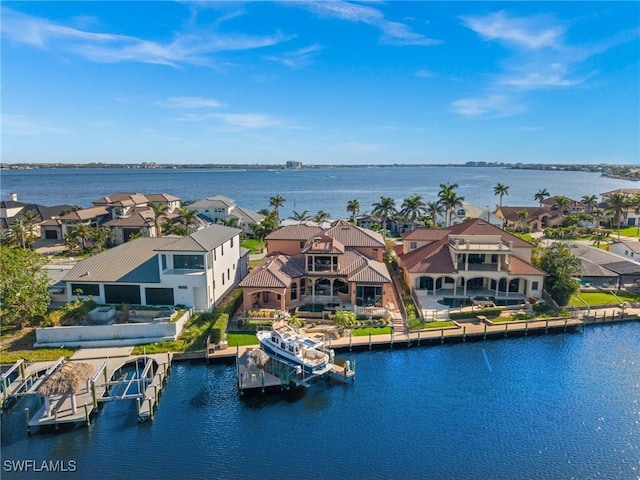 water view with a dock