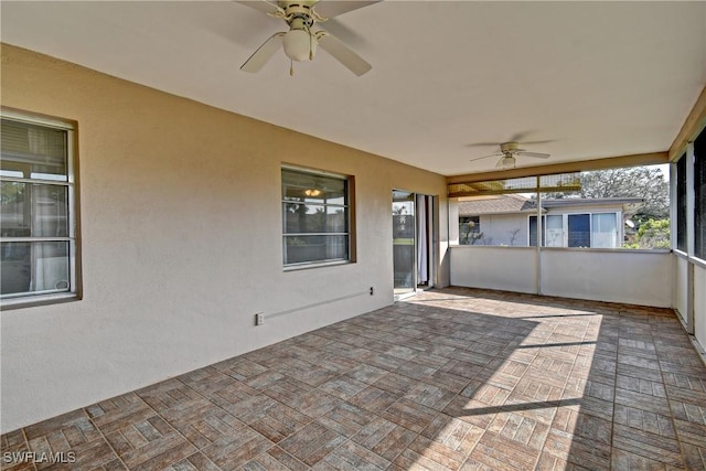 view of patio / terrace with a ceiling fan