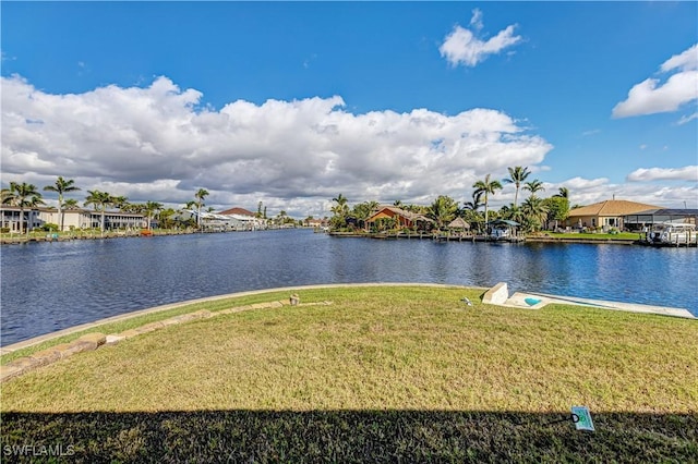 property view of water featuring a residential view