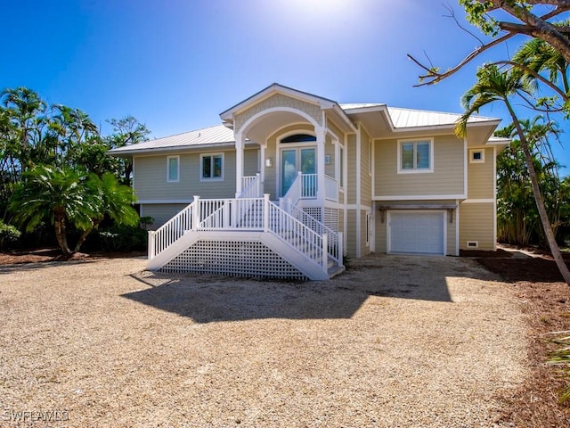 view of front of house featuring a garage