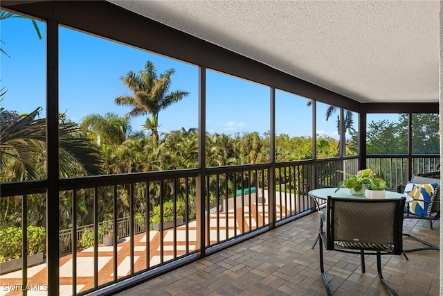 view of sunroom