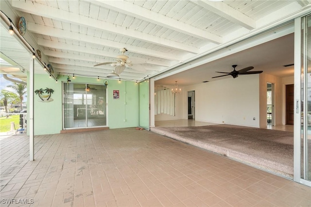 view of patio / terrace with ceiling fan