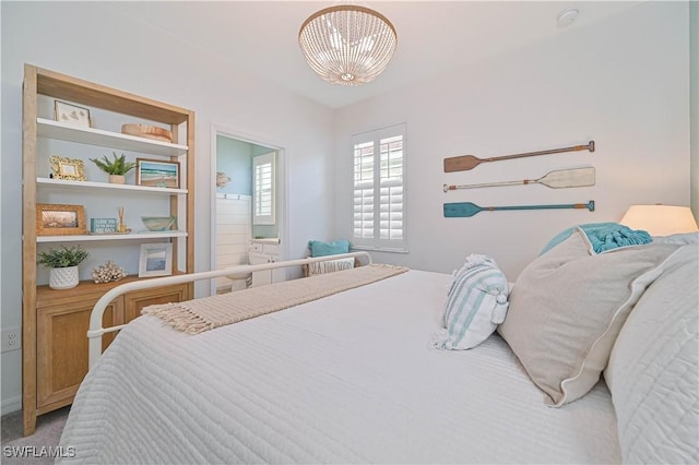 bedroom featuring carpet flooring