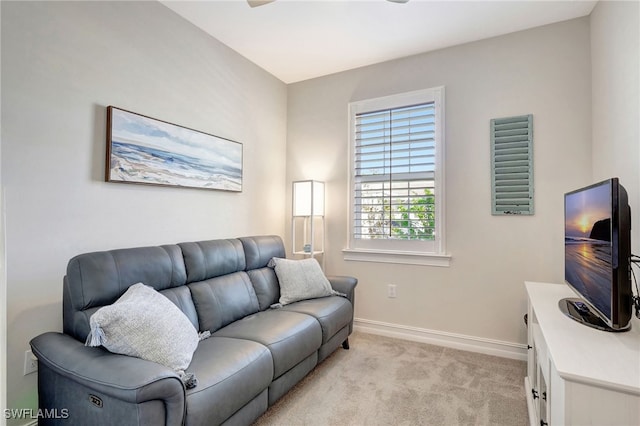 view of carpeted living room