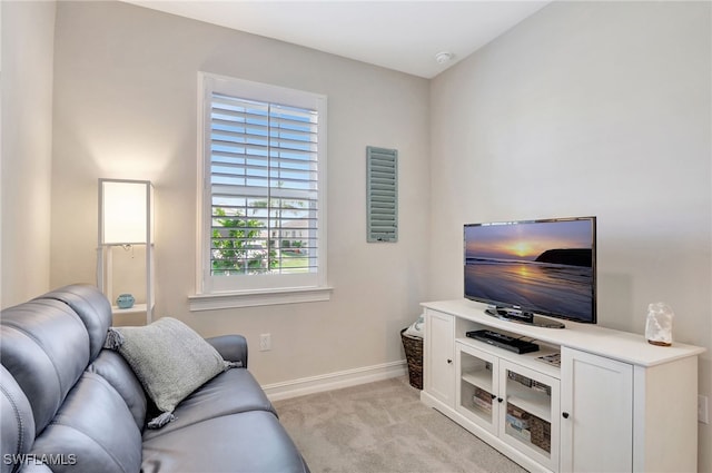 view of carpeted living room