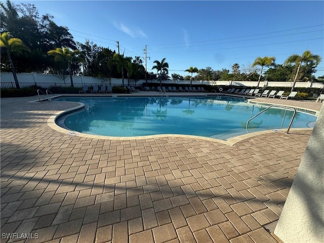 view of pool with a patio area