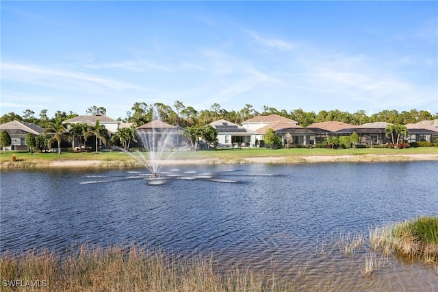 property view of water with a residential view