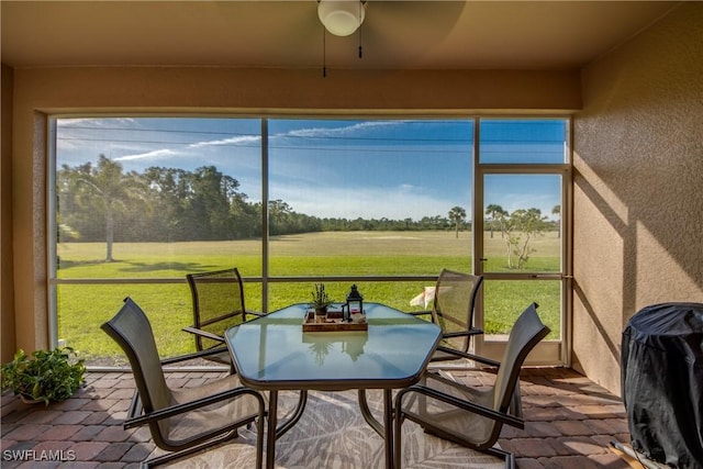 view of sunroom / solarium