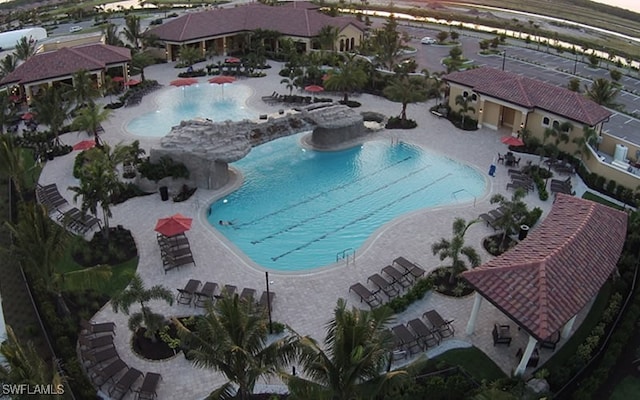 view of pool with a patio area