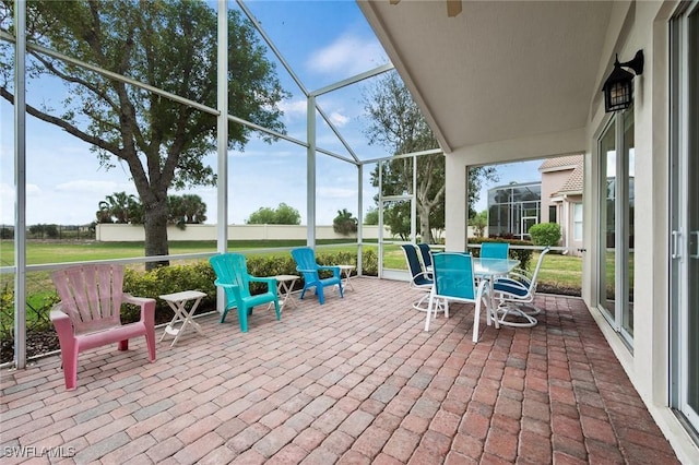 view of sunroom / solarium