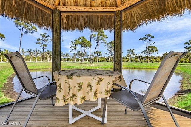 15791 Quail Trl, Bokeelia, FL 33922 - sunroom featuring a water view