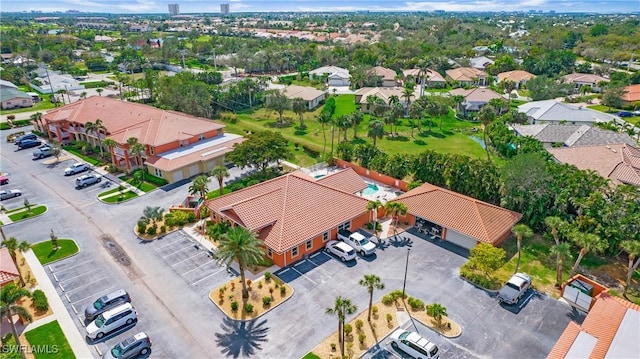 drone / aerial view featuring a residential view