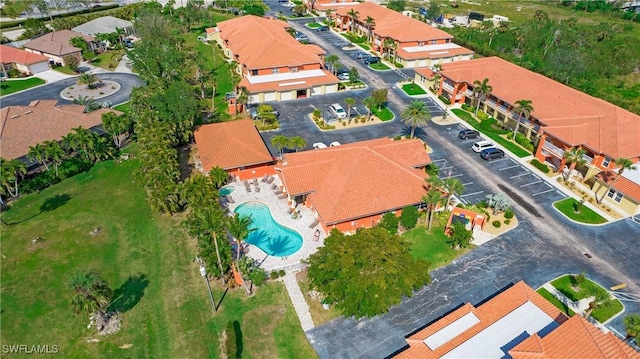 drone / aerial view featuring a residential view