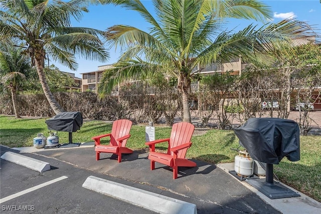 view of patio featuring grilling area