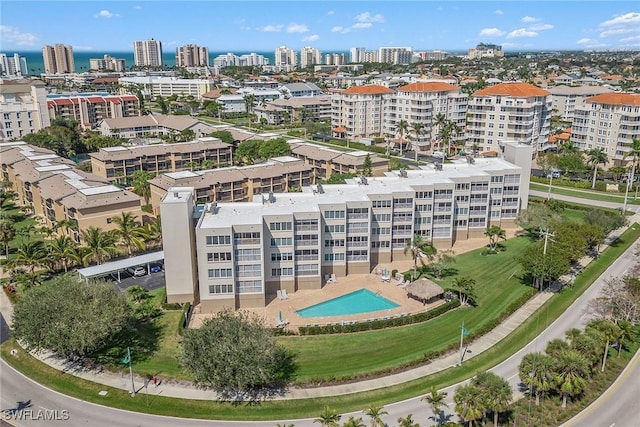 bird's eye view featuring a view of city