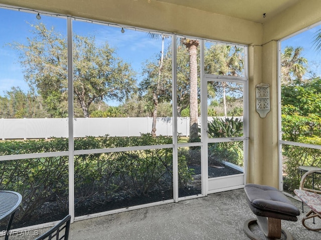 view of sunroom