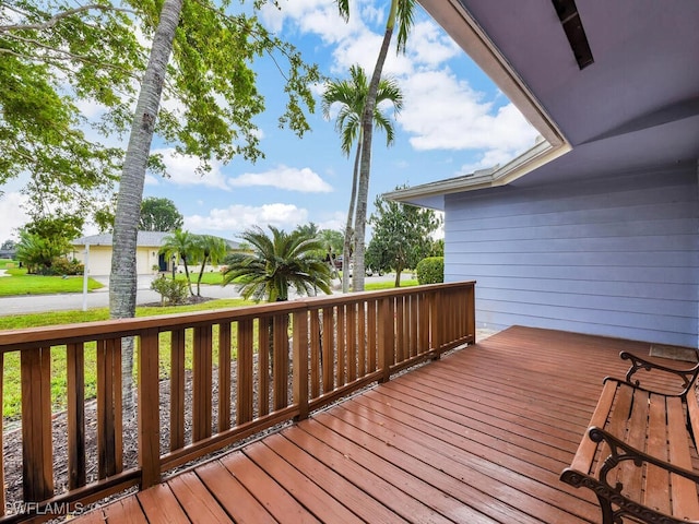 view of wooden deck