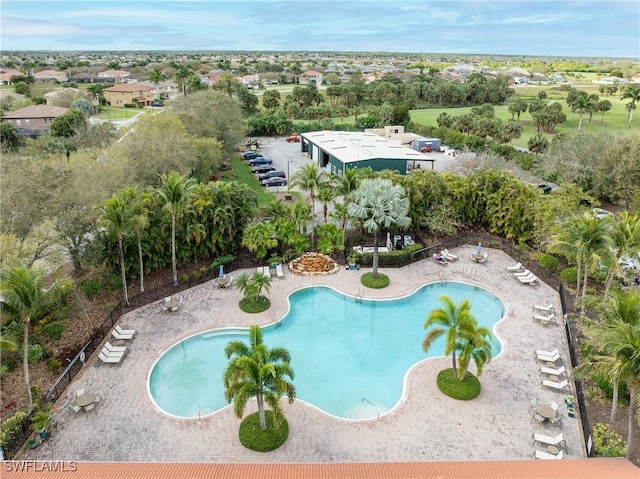 pool featuring a patio area