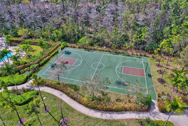 view of basketball court with community basketball court