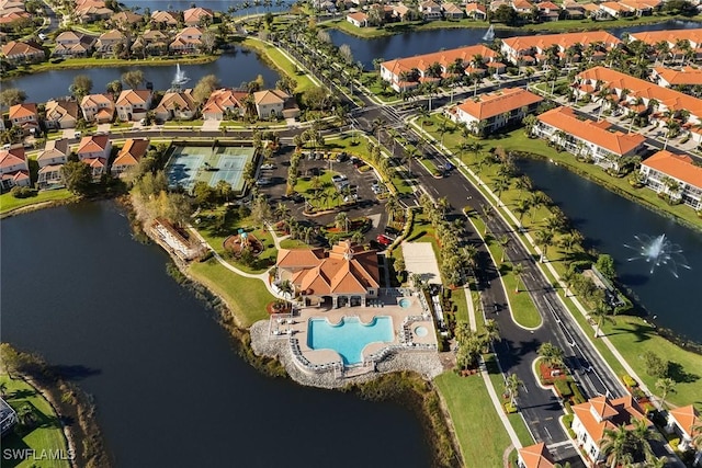 8840 Paseo De Valencia St, Fort Myers, FL 33908 - birds eye view of property featuring a residential view and a water view