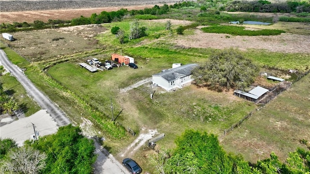 aerial view featuring a rural view