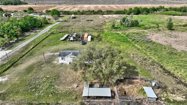 drone / aerial view featuring a rural view