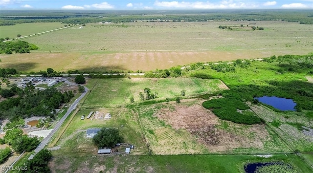 1132 W Red Rd, Labelle, FL 33935 - aerial overview of property's location featuring rural landscape, extensive farmland, and a nearby body of water