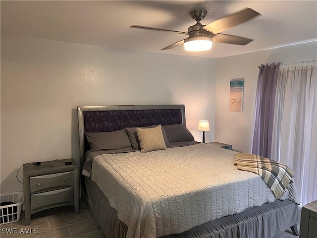 bedroom with ceiling fan