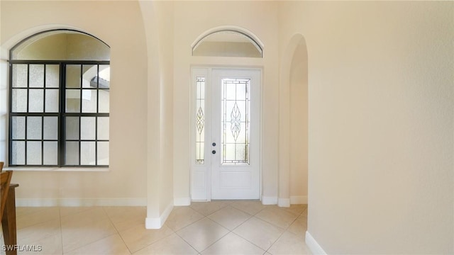 view of tiled entryway