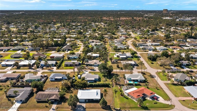 drone / aerial view with a residential view