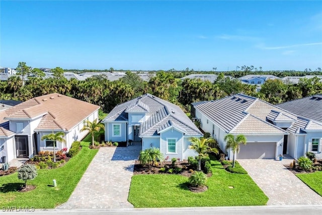 bird's eye view with a residential view