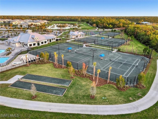 drone / aerial view featuring a residential view