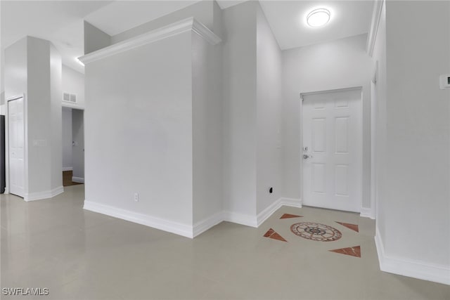 entrance foyer with visible vents and baseboards