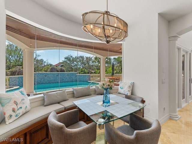 view of patio featuring a fenced in pool