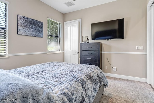 view of carpeted bedroom