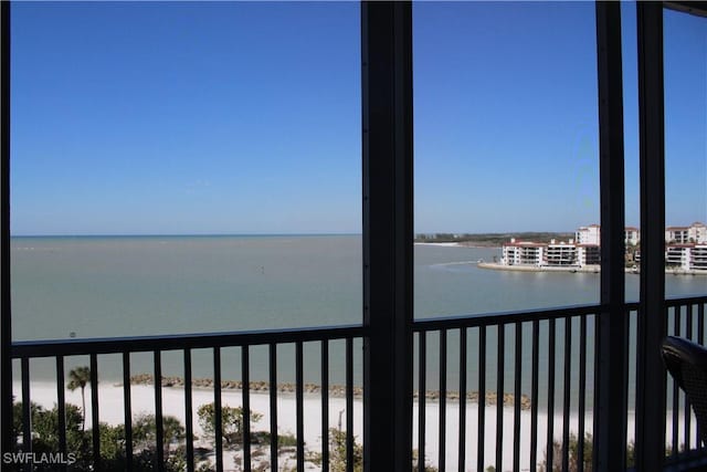 property view of water with a view of the beach