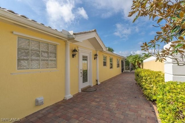 view of home's exterior featuring stucco siding