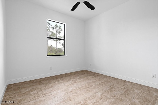 empty room with ceiling fan