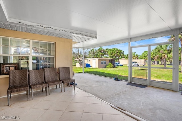 view of sunroom