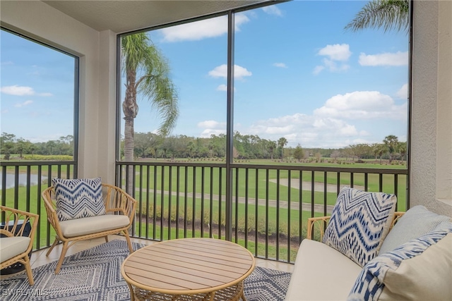 view of sunroom