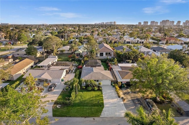 bird's eye view featuring a residential view