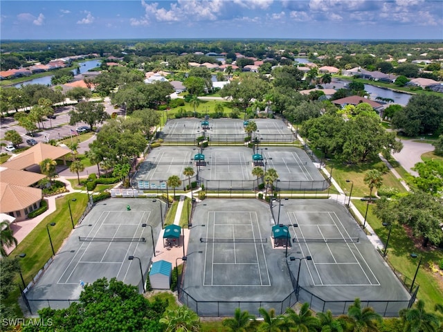 drone / aerial view with a residential view